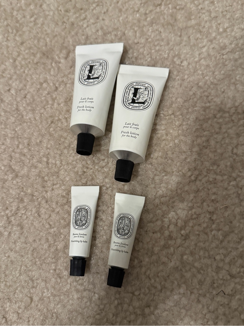 Diptyque Qatar Airways Business Class Body Lotion & Lip Balm Set of 4